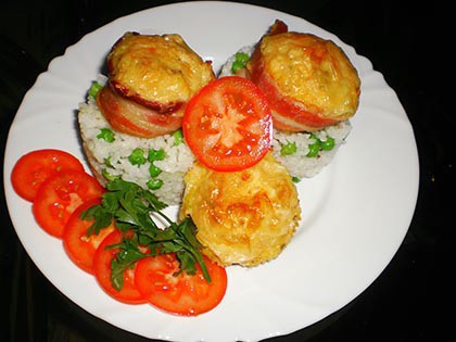 Csirkemell muffinformában