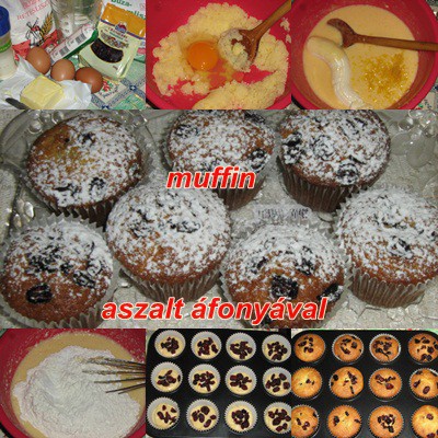 muffin aszalt áfonyával