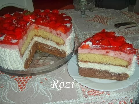 Túrós epertorta