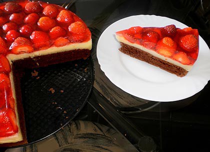 Epres torta vaníliás mascarponekrémmel