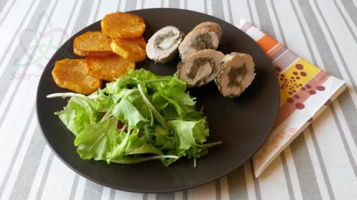 Gombával töltött hústekercs (paleo)