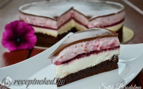 Málnás csokoládés joghurttorta recept