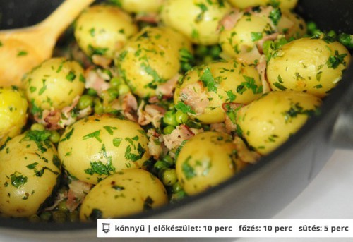 Borsós-szalonnás petrezselymes újkrumpli