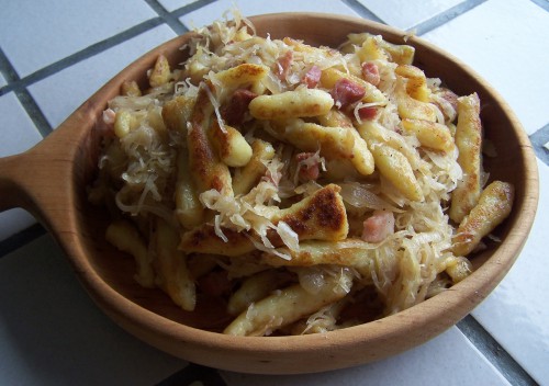 Schwäbische Schupfnudeln mit Sauerkraut