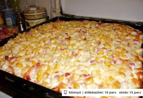 Fokhagymás-tejfölös pizza