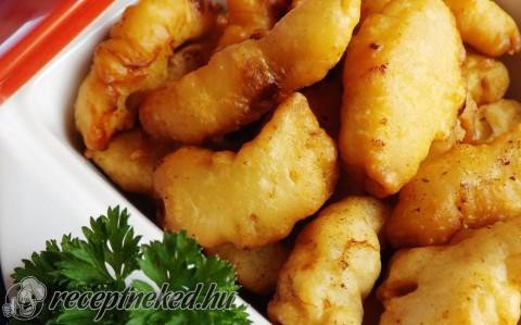 Csirkefalatok krémsajtos bundában recept