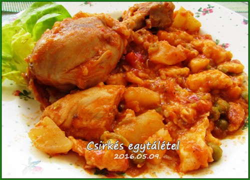Csirkés egytál-étel