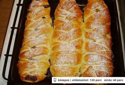 Almás és meggyes kígyórétes