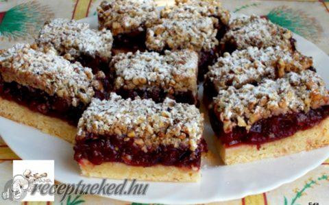 Meggyes morzsás pite