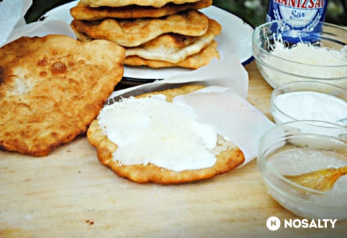 Retró strandos lángos