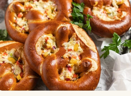 ÜberbackeneBrezeln mit Schinken und Käse(für Limone