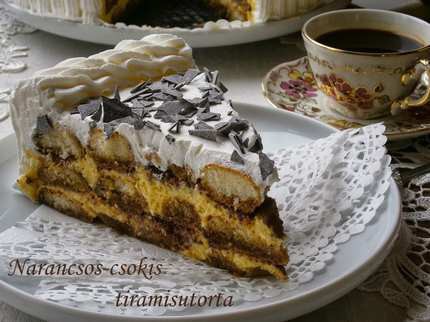 Narancsos-csokis tiramisu torta